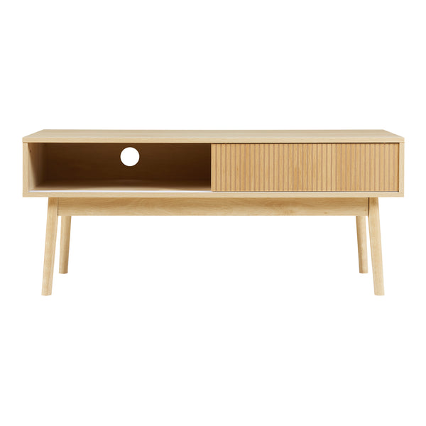 Meuble TV Landskrona 115 x 40 x 48 cm effet chêne [en.casa]