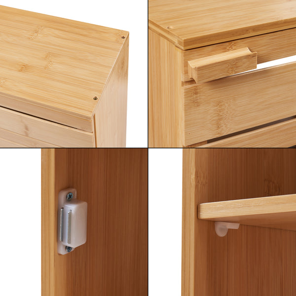 Armoire murale de salle de bain Epind bambou 50 x 33 x 20 cm naturel [en.casa]