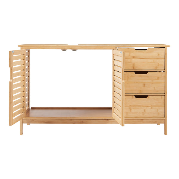 Meuble sous-vasque Boksereys bambou 60 x 100 x 35 cm naturel [en.casa]