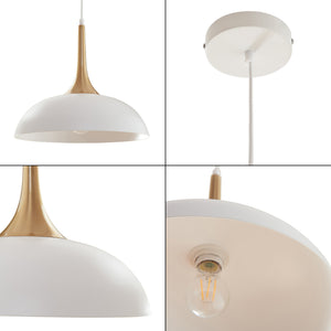 Suspension Blairgowrie métal blanc / couleur laiton lux.pro 