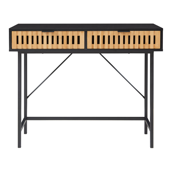Table console Luniehti 100 x 40 x 75 cm noir naturel [en.casa]