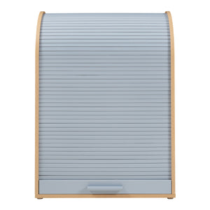 Armoire basse à rideau Kavlinge bambou 80 x 60 x 40 cm gris naturel [en.casa] 