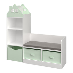 Kindersitzbank mit Regal Vipsali [en.casa]