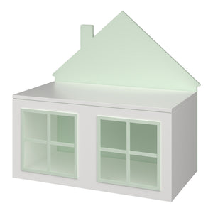 Coffre à jouets Vipsali 56 x 60 x 32,5 cm vert menthe blanc [en.casa] 