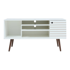 Meuble TV Vare 130 x 40 x 66 cm blanc [en.casa] 