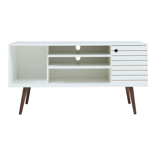 Meuble TV Vare 130 x 40 x 66 cm blanc [en.casa] 
