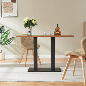 Piétement de table Vadejord acier laqué 70 x 40 x 73 cm noir [en.casa]