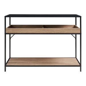 Table console Belana 110 x 40 x 80 cm noir effet chêne [en.casa]