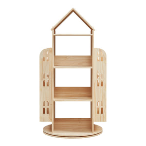 Libreria Girevole per Cameretta Sanköre Scaffale Rotante Design Casetta 122x64x43 cm Legno Naturale [en.casa] 