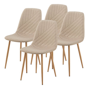 Essgruppe Hemnes 5-teilig rund Hellbraun [en.casa]