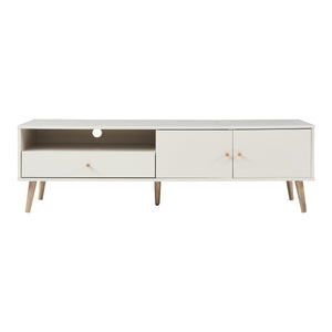 Meuble TV Hallevil 150 x 39 x 45 cm gris clair [en.casa]