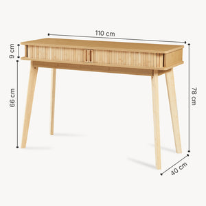 Table console Tysvær 110 x 40 x 78 cm bambou [en.casa]