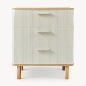 Commode Ferrersp 70 x 60 x 40 cm effet chêne / couleur sable [en.casa] 