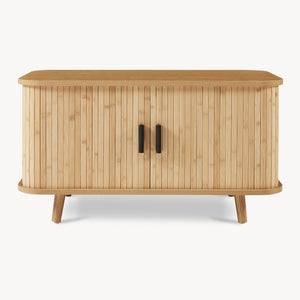 Scarpiera con cuscino Tvedestrand 50x80x40 cm Bambù/Beige [en.casa]