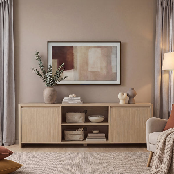 Mobile TV Takranmaa 150x40x50 cm effetto quercia [en.casa]