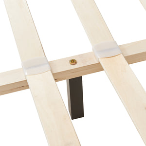 Lit Double Rembourré Albacete Sommier à Lattes Similicuir 180 x 200 cm Gris Foncé Corium