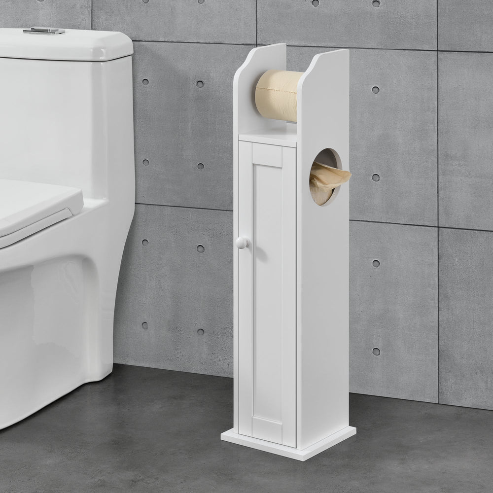 Portarotolo Falkenberg 78x20x18 cm mobile da bagno con ripiano bianco en.casa - premiumXL