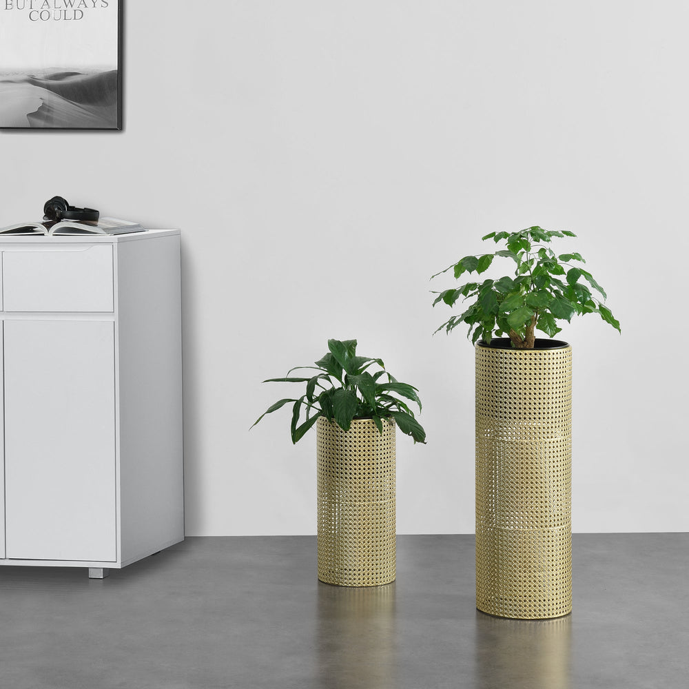 Support de fleurs Lüttich lot de 2 noir/doré en.casa - premiumXL