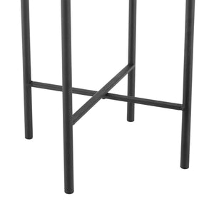 Lot de 2 Supports de Plante Colfontaine Métal Tailles Différentes Noir Sable [en.casa]