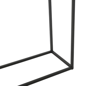 Set di 2 Portavasi in Metallo di Forma Rettangolare Supporto Nero per Piante con Coprivaso in Color Ottone in 2 Misure Diverse