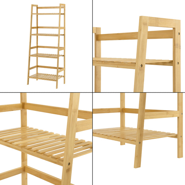 Étagère Échelle à 4 Niveaux Vinje 48 x 32 x 123 cm [en.casa]