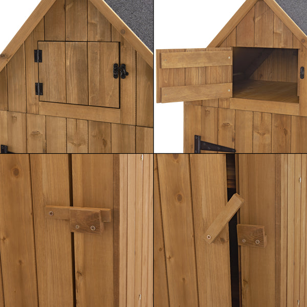 Abri de Jardin à Toit Bitumé Ottrott Range-Bûches en Bois 179 x 77 x 54 cm [en.casa]