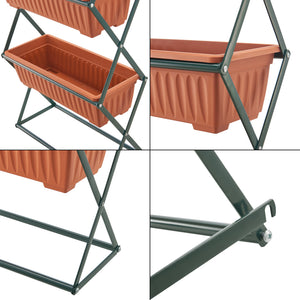 Fioriera Verticale 'Veenendaal' Portapiante a 4 Livelli con Vasi da Fiori [en.casa]