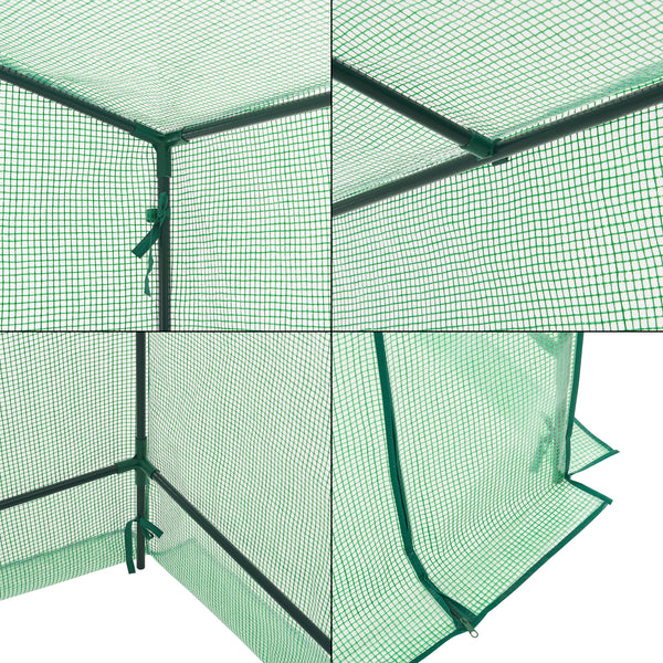 Gewächshaus Vlaardingen 198x78x200cm Grün [en.casa]