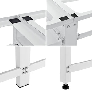 Supporto Doppio Bothel per Lavatrice in Acciaio con Ripiani Estraibili 124 x 54 x 37 cm - Bianco [en.casa]

