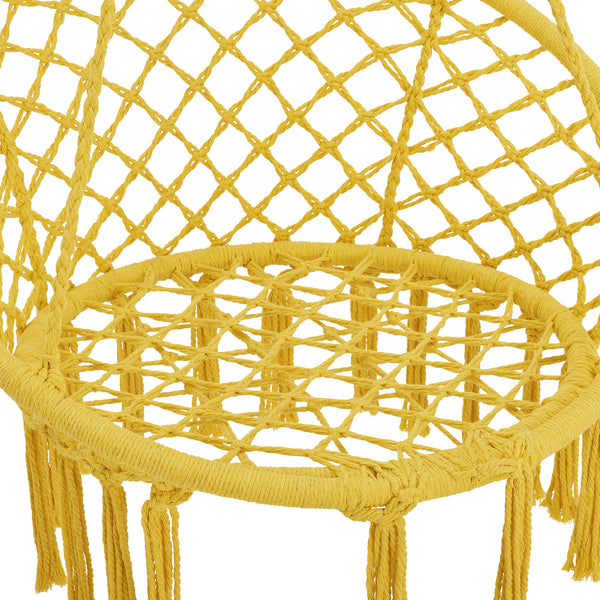 Poltrona Sospesa 'Jaina' per Interno / Esterno, Carico max. 120 kg - Giallo [en.casa.]