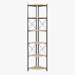 Étagère à plantes Ulfborg 6 niveaux 160 x 30 x 30 cm effet bois noir [en.casa]