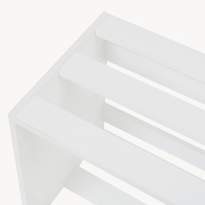Table d'appoint rectangulaire Rønde 43 x 64 x 33 cm blanc [en.casa]