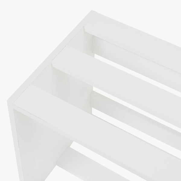Table d'appoint rectangulaire Rønde 43 x 64 x 33 cm blanc [en.casa]