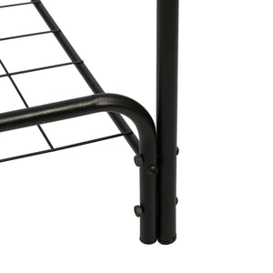 Stand Appendiabiti 'Vallø' Organizzatore con Barra Porta Abiti e Piano a Rete Allestimento per Guardaroba Teatro Negozio di Abbigliamento - Struttura in Metallo - Nero [en.casa] 