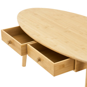 Table basse Harboøre bambou 37 x 100 x 48 cm [en.casa]