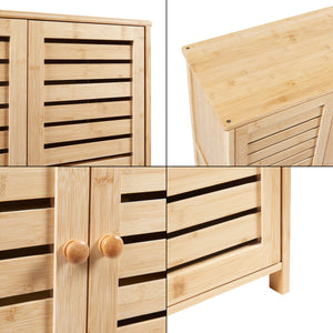 Armadietto Scarpiera Klamp 87,5 x 66 x 33 cm Bambù Naturale [en.casa]