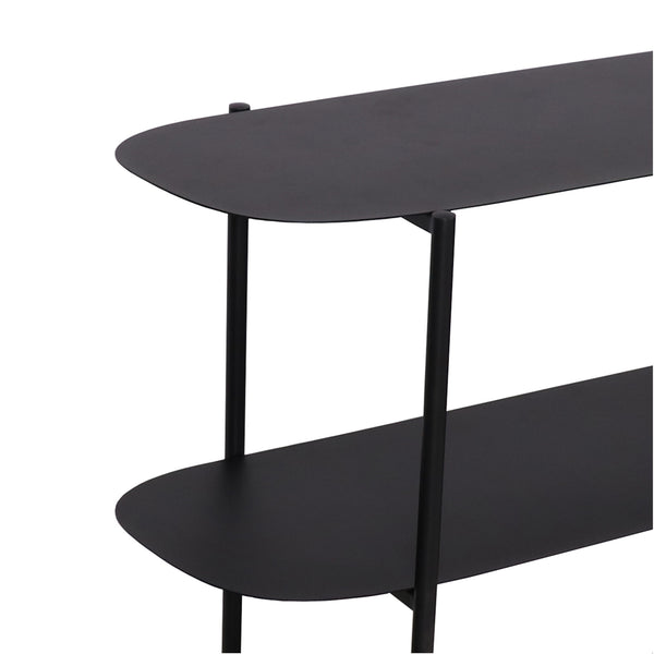 Table console Enebakk acier 70 x 90 x 32 cm noir [en.casa]