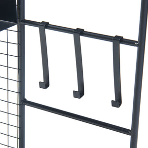 Grille murale Westre métal 70 x 60 x 11 cm noir [en.casa]