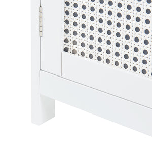 Hochschrank Karlsøy 161x35x32cm Weiß [en.casa]