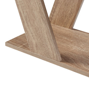 Table d'appoint Nome avec 2 étagères pannneau de particules 60 x 22 x 57 cm effet chêne [en.casa]