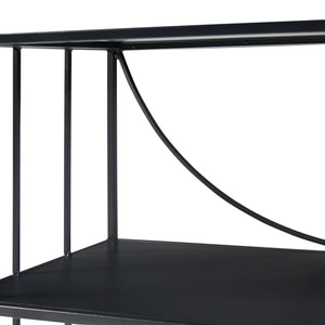 Table console Baarn métal 66 x 70 x 32 cm noir [en.casa]