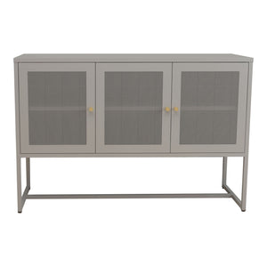 Buffet Sund acier 120 x 40 x 80 cm gris [en.casa]