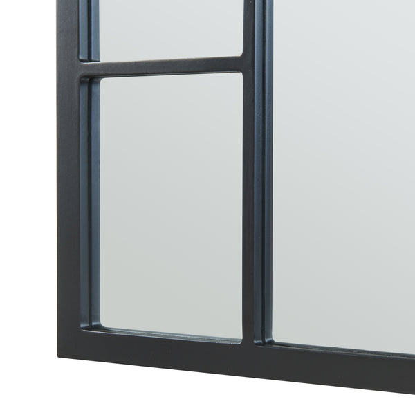 Specchio da Parete Enonkoski 90 x 60 cm Forma Arcuata Nero [en.casa] 