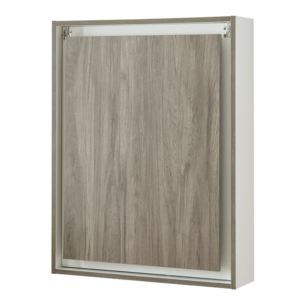 Bureau mural pliant Greve 72 x 77 x 59 cm blanc effet bois [en.casa]