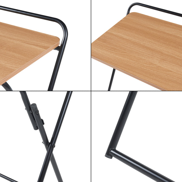 Klappbarer Schreibtisch Kvitsøy 85x50x80cm Schwarz/Eiche [en.casa]