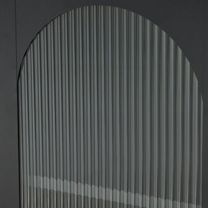 Armadietto a Vetrata Karlskrona in Acciaio 102x43x40 cm Nero [en.casa] 