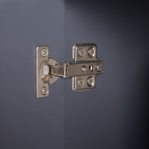 Mobiletto da Parete Overath per Bagno con 2 Ante a Specchio 50x60x20 cm - Grigio [en.casa]