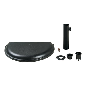Pied de parasol Bisenti adapté aux tiges 30 34 38 45 mm noir casa.pro