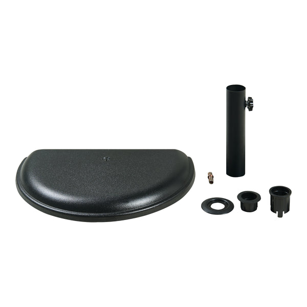 Pied de parasol Bisenti adapté aux tiges 30 34 38 45 mm noir casa.pro