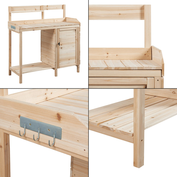 Table de rempotage Alessano 110 x 107 x 46 cm sapin casa.pro